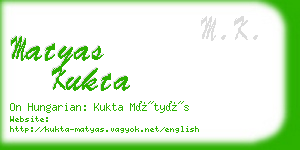 matyas kukta business card